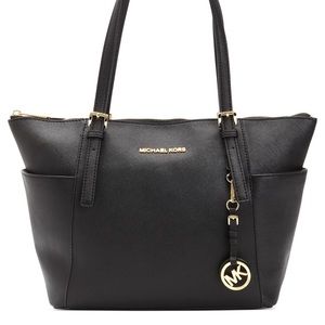 Michael Kors Jet Set Crossgrain Leather Tote